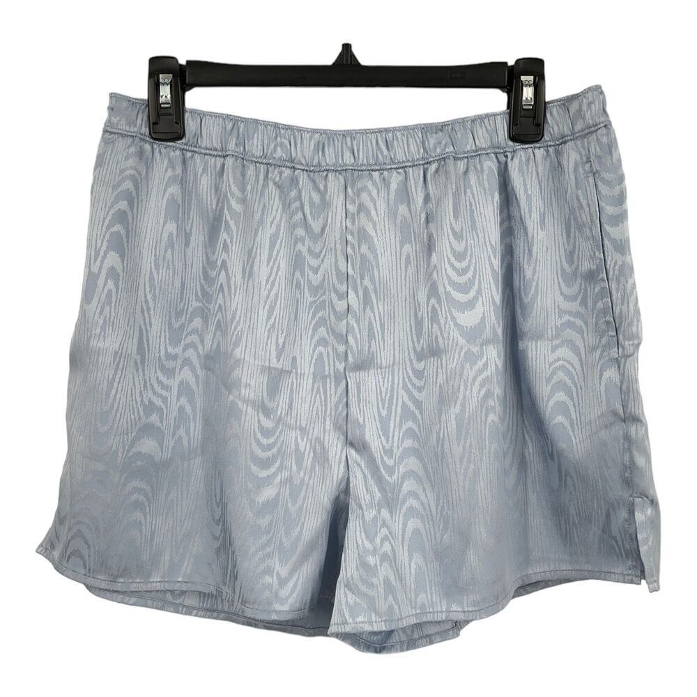 Open Edit pajama shorts lounge pull on blue Medium M